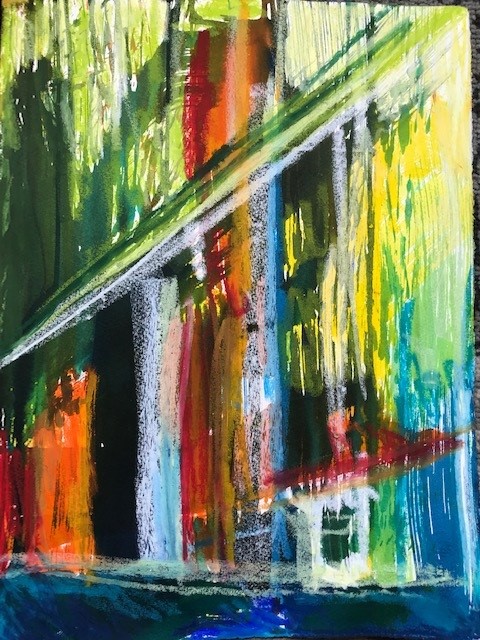 abstract groen en rood 1