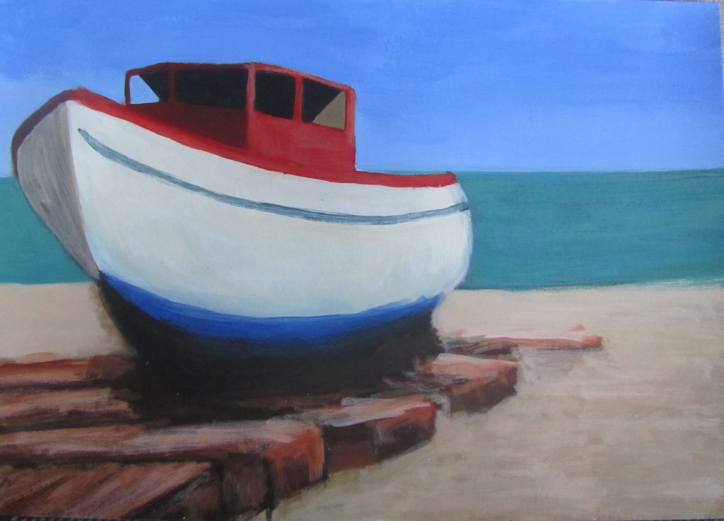 boot op het Kentse strand